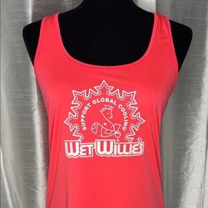 Sport-Tek Wet Willie’s Racerback Sleeveless Tank Women’s Medium Neon Graphic